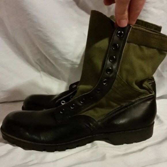 1960S sz13XN BATA VIETNAM SPIKE PROTECTIVE GREEN JUNGLE BOOTS JUNE 1966 SI 525 main image 11